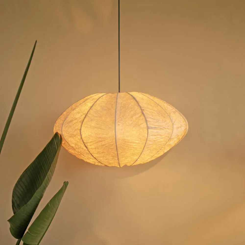 Elipto Crushed Paper Lantern - Home & Kitchen by Wooden Owl Design Pvt. Ltd.