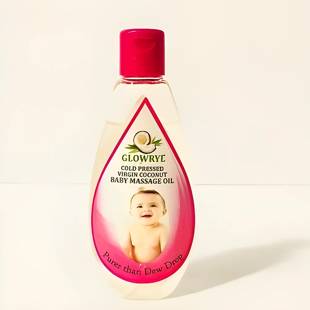Glowryl Cold Pressed Virgin Coconut Baby Massage Oil - Beauty & Personal Care by Blue Lagoon Agro Products LLP