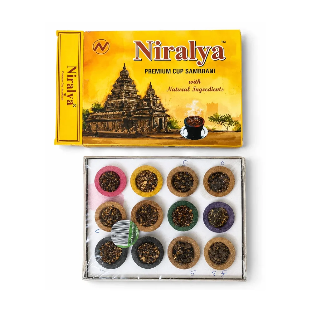 Niralya Premium Grade Natural Camphor Cup Sambrani - Home & Kitchen by Bhat Shawl Collection