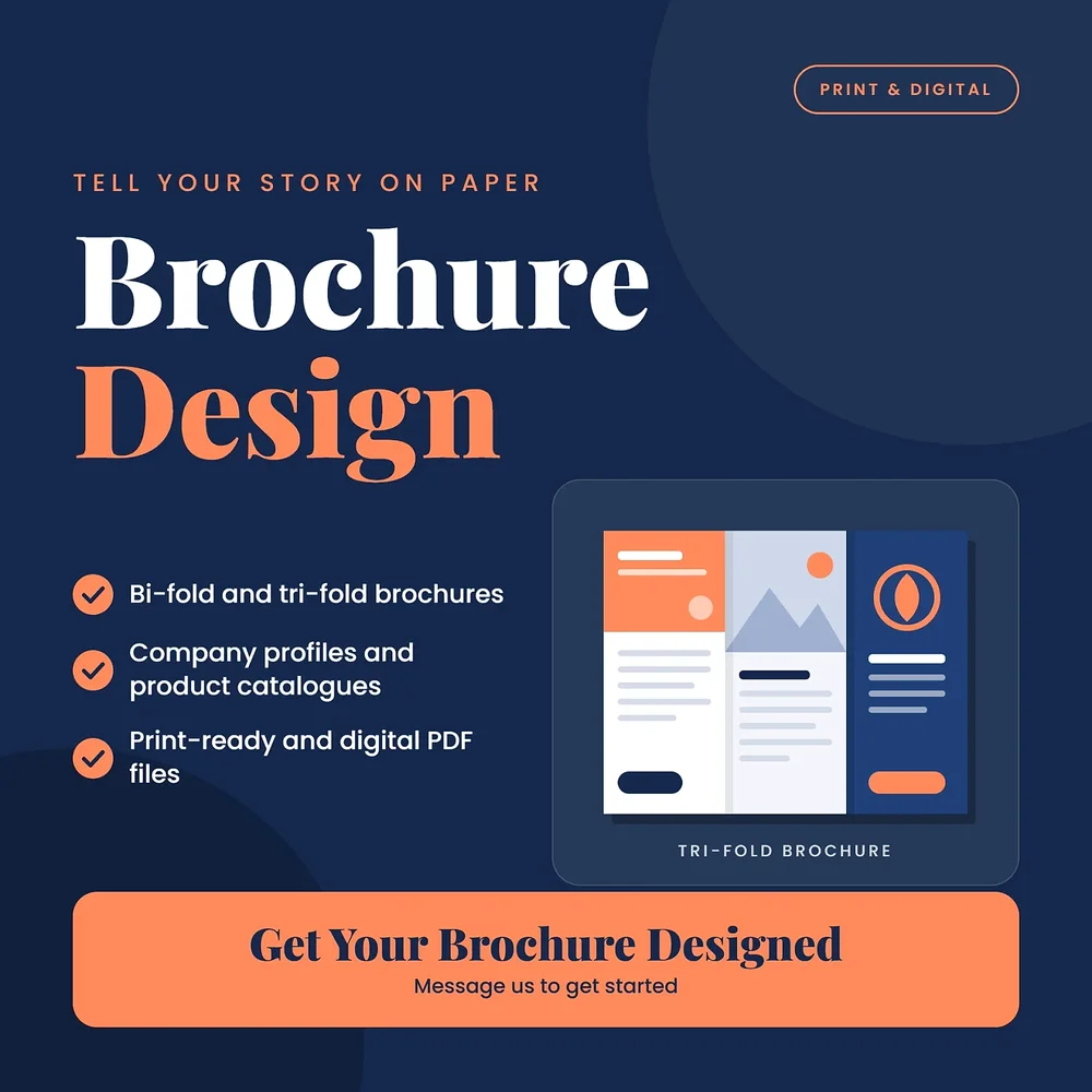 Bi-Fold and Tri-Fold Brochure Design Service - Business & Professional Services by Krishna Consultancy Services