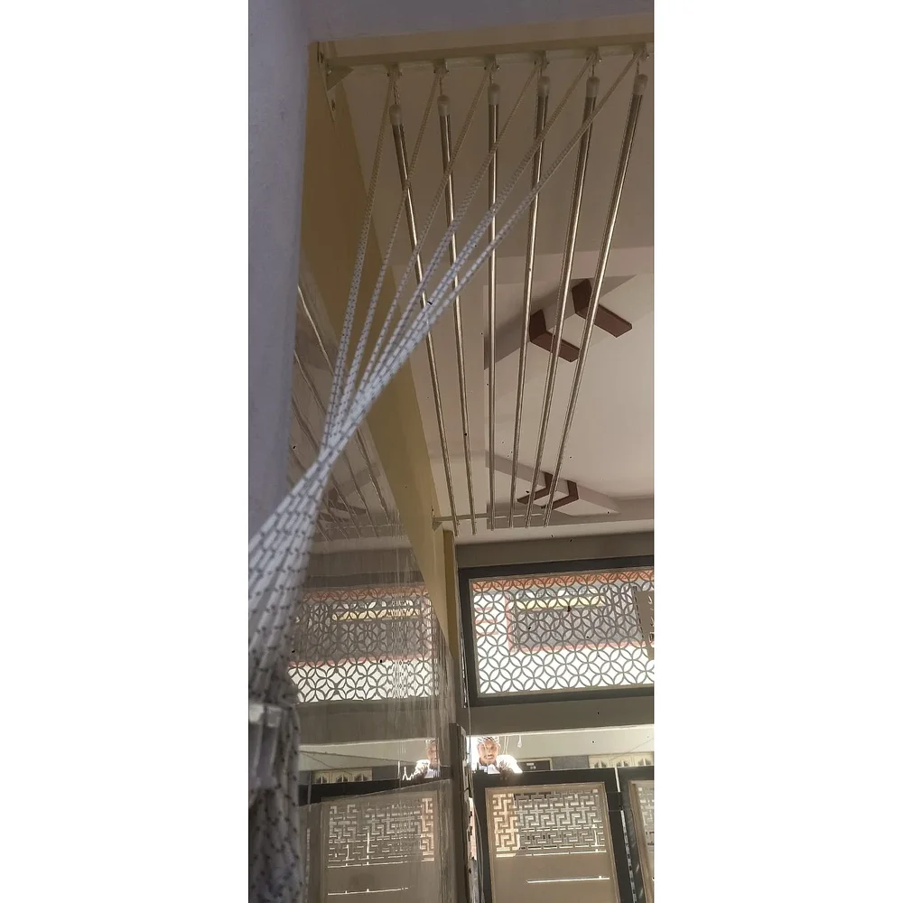 Stainless Steel Ceiling Mounted Clothes Drying Hanger 4 Feet - Home & Kitchen by Blinkfirst