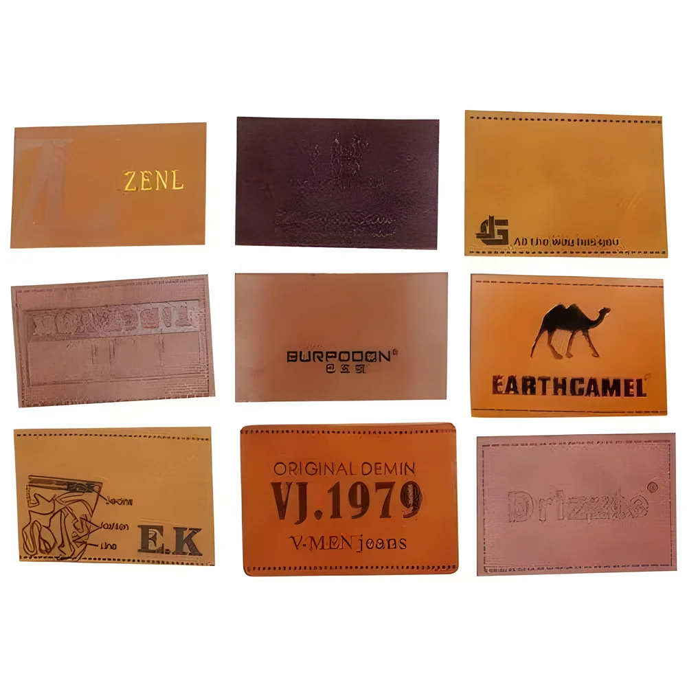 Brown Printed Leather Main Brand Labels - Textiles & Apparel by VAS PrintPack Industries