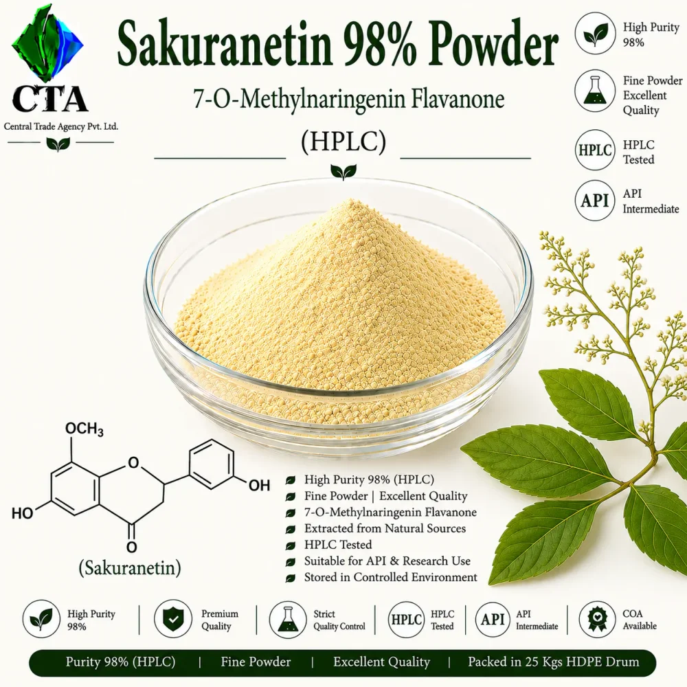 Sakuranetin 98% Crystalline Powder - Chemicals & Raw Materials by Central Trade Agency Pvt. Ltd.