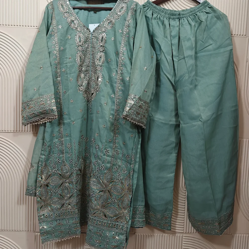 Organza Silk Embroidered Suit Set - Textiles & Apparel by Ayzel Pvt. Ltd.