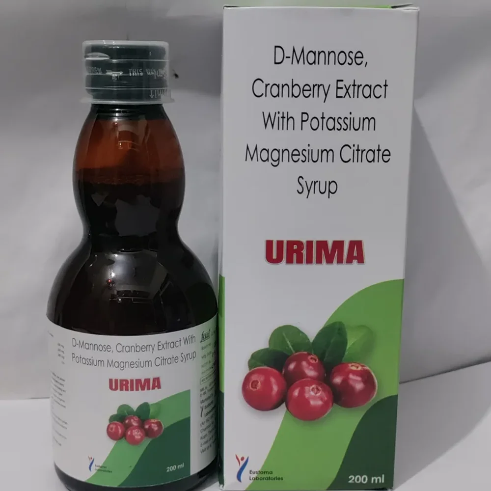 URIMA D-Mannose Cranberry Syrup 200ml - Healthcare & Medical by Eustoma Laboratories Pvt. Ltd.