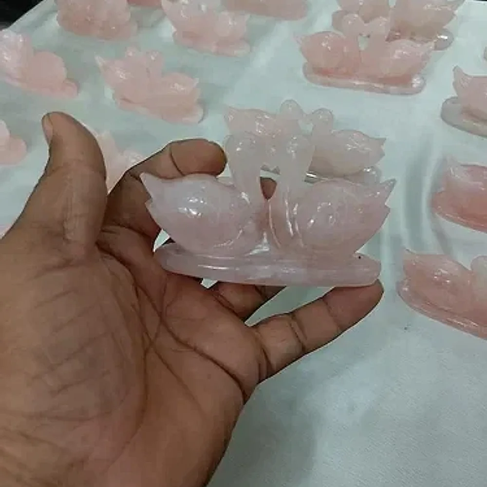 Rose Quartz Duck Pair - Home & Kitchen by Sarah Agate