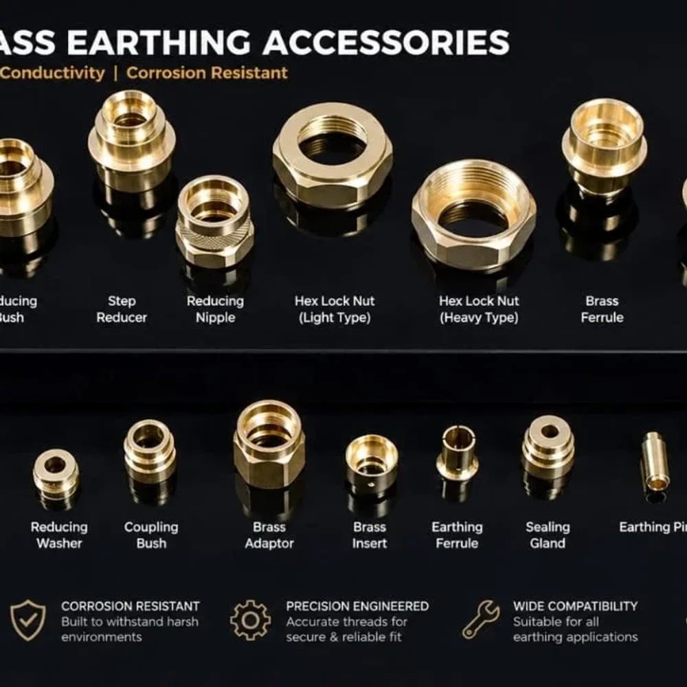 High Conductivity Brass Earthing Components - Electronics & Electrical by Raj Engineering Works