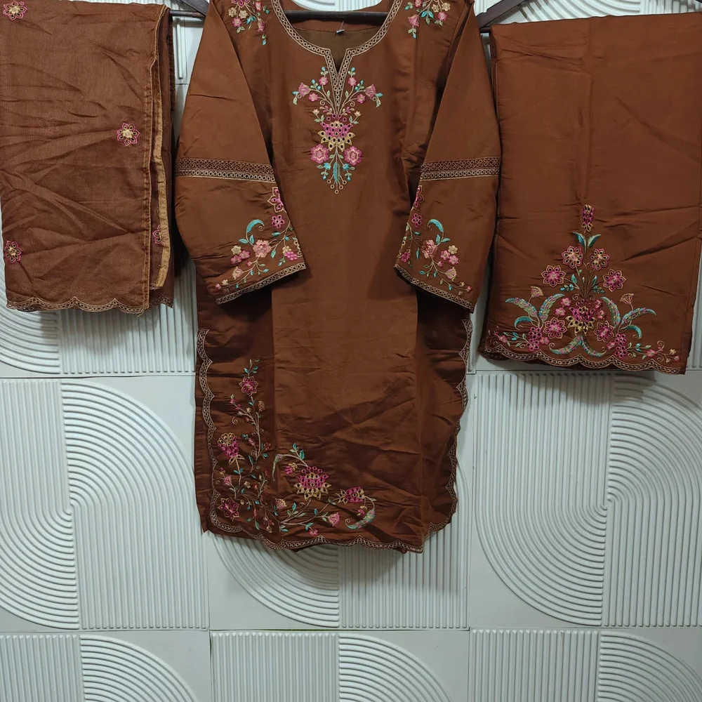 Stitched Salwar Kameez with Embroidered Net Fabric - Textiles & Apparel by Ayzel Pvt. Ltd.
