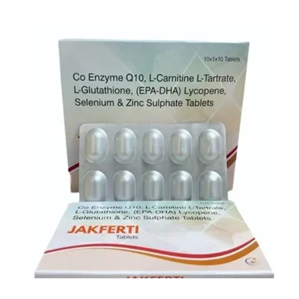 JAKFERTI Coenzyme Q10 L-Carnitine L-Tartrate Tablets - Healthcare & Medical by Jakstar Pharma