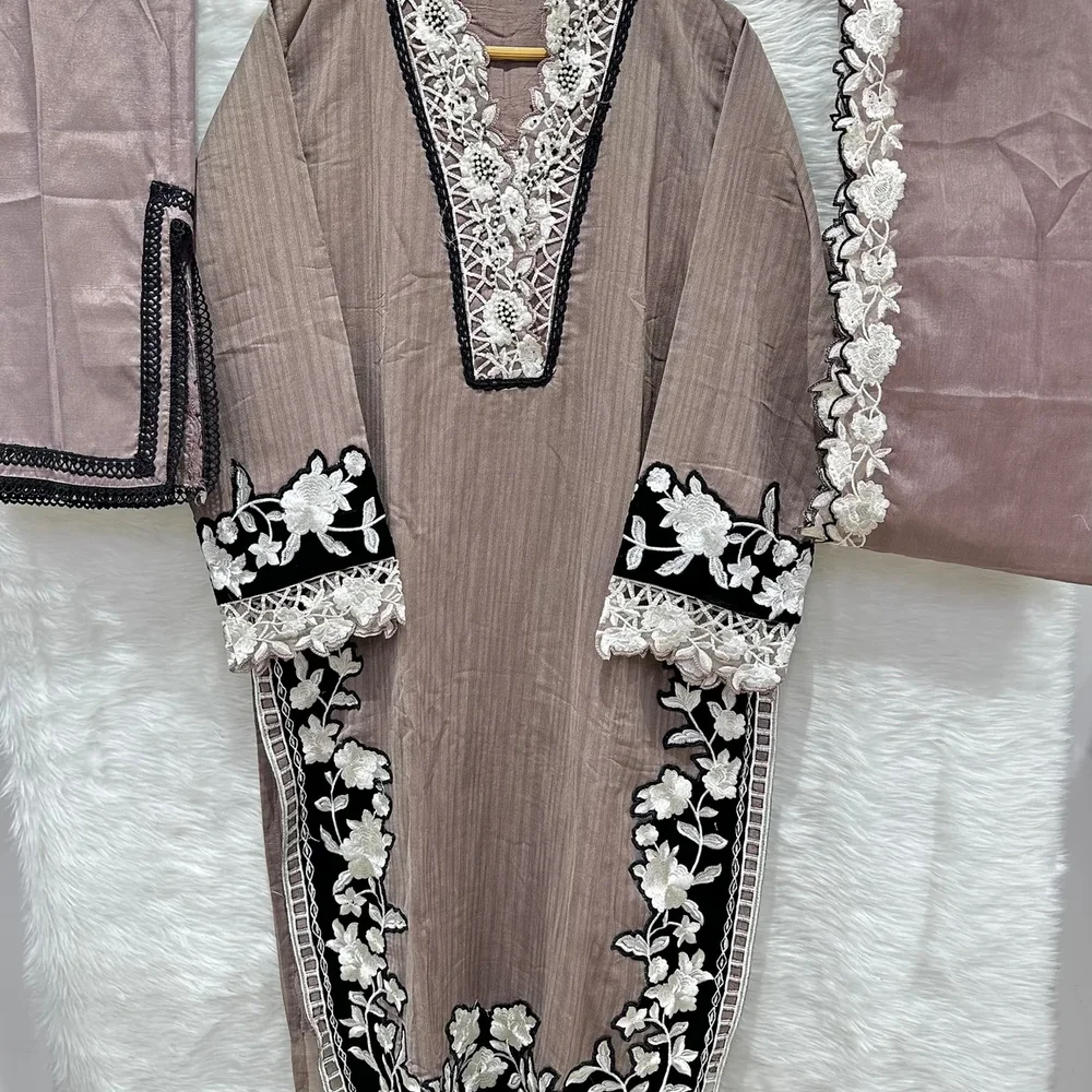 Embroidered Silk Kurti Set - Textiles & Apparel by Ayzel Pvt. Ltd.