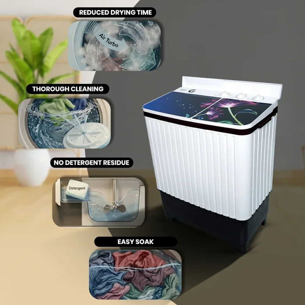 Gplus 7.5 kg Semi-Automatic Top Load Washing Machine MGMSAW75KTT - Machinery & Equipment by Garuda Mart India Pvt. Ltd.