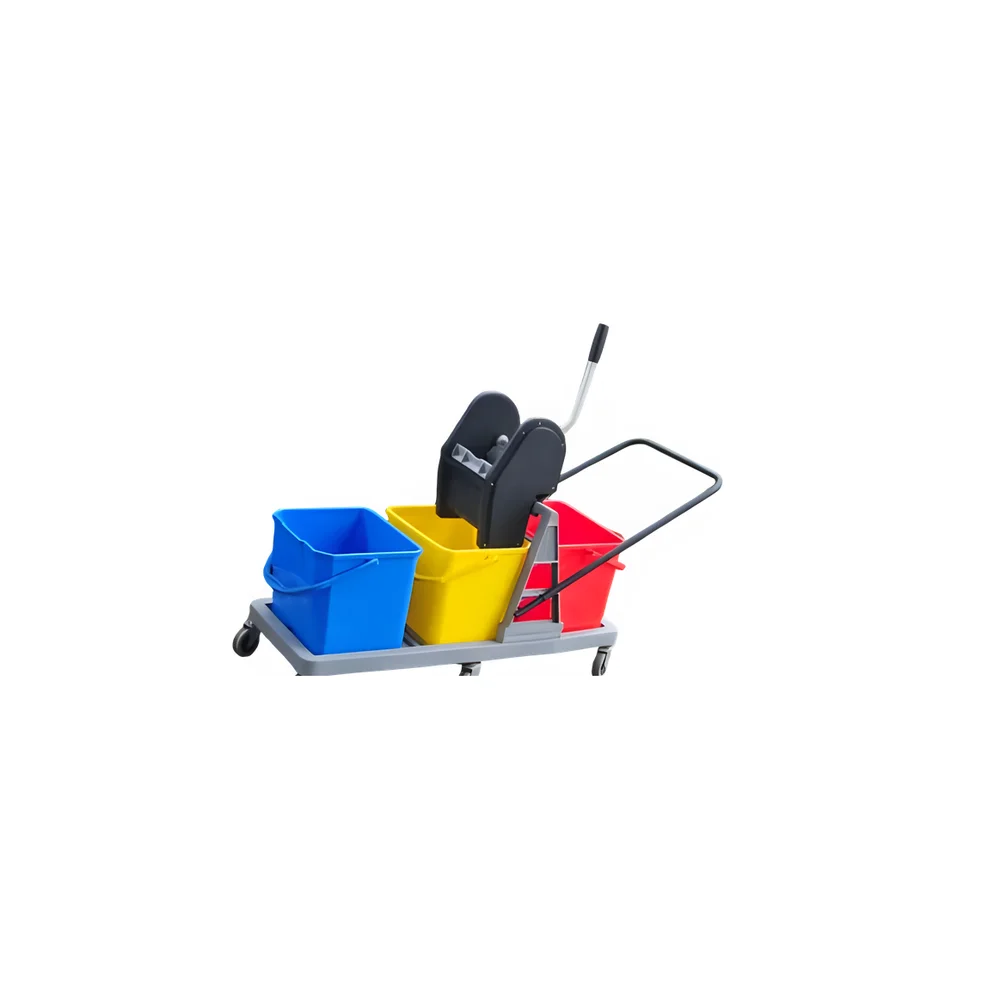 60L Triple Bucket Mop Wringer Trolley - Industrial Supplies & Tools by Ghosh and Bardhan Enterprise