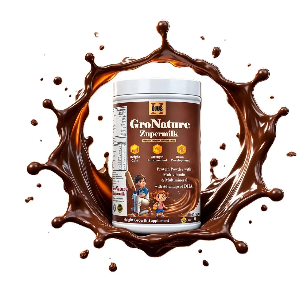 Ojush Gronature Zupermilk Height Growth Gen Z Drink - Healthcare & Medical by Dhara Nature Organics