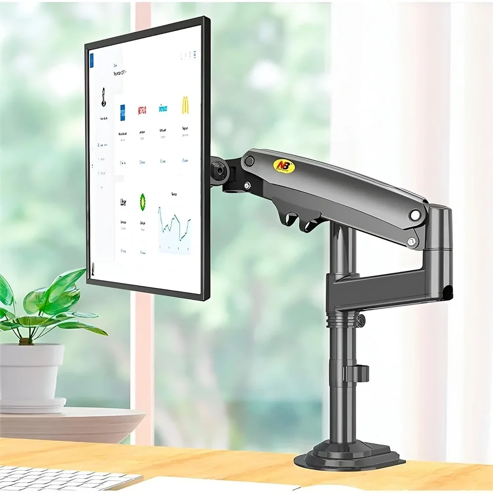 H100 Gas Spring Monitor Mount for 17-32 Inch Screens - Electronics & Electrical by Audiovan Tech Mumbai