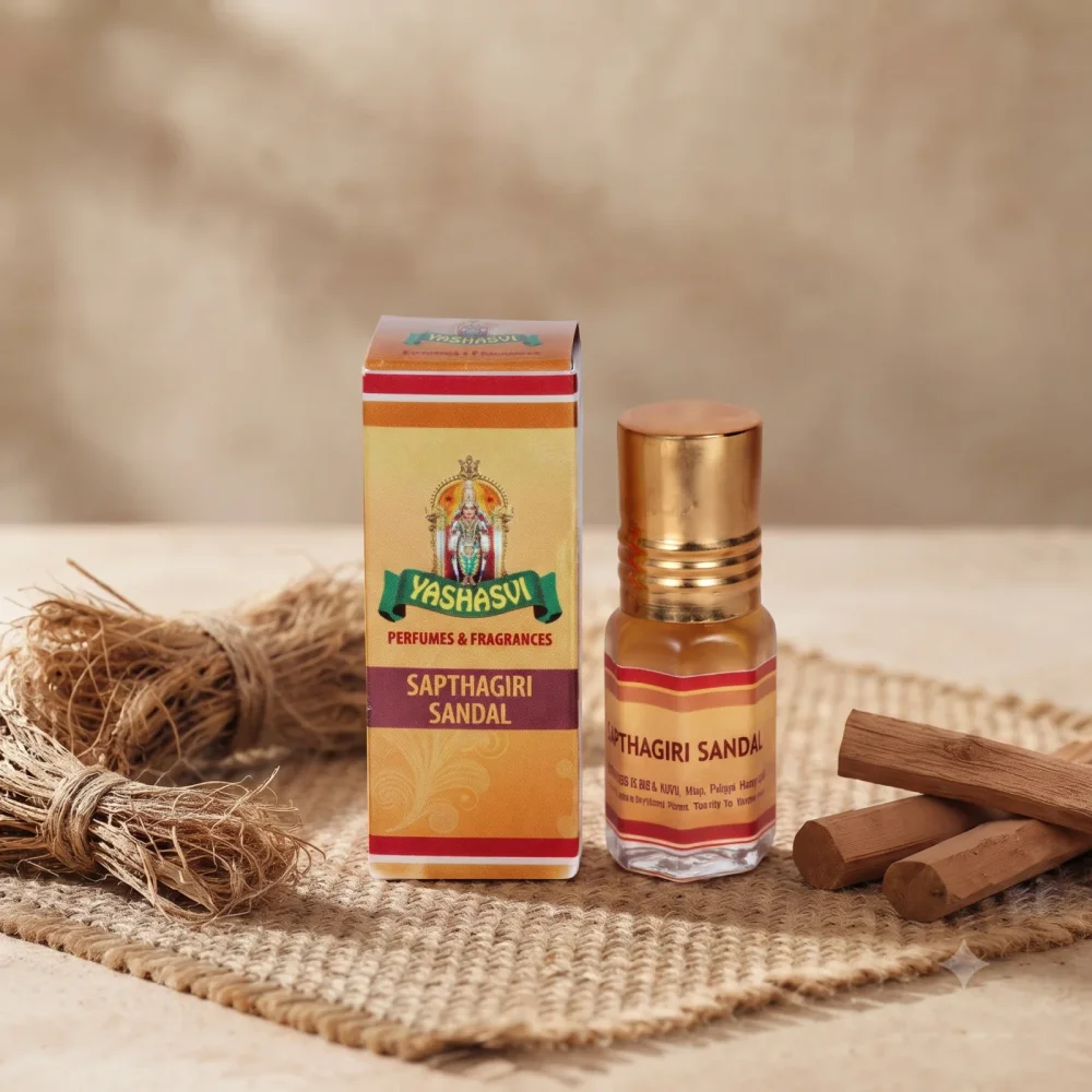Yashasvi's Sapthagiri Sandal Natural Handmade Fragrance Oil 3 ML - Beauty & Personal Care by Yashasvi Perfumes and Fragrances