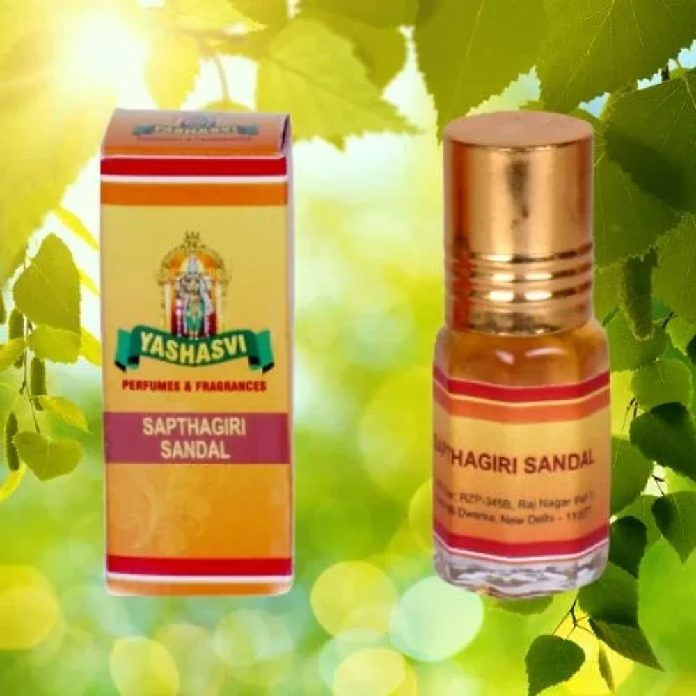 Yashasvi's Sapthagiri Sandal Natural Handmade Fragrance Oil 3 ML - Beauty & Personal Care by Yashasvi Perfumes and Fragrances