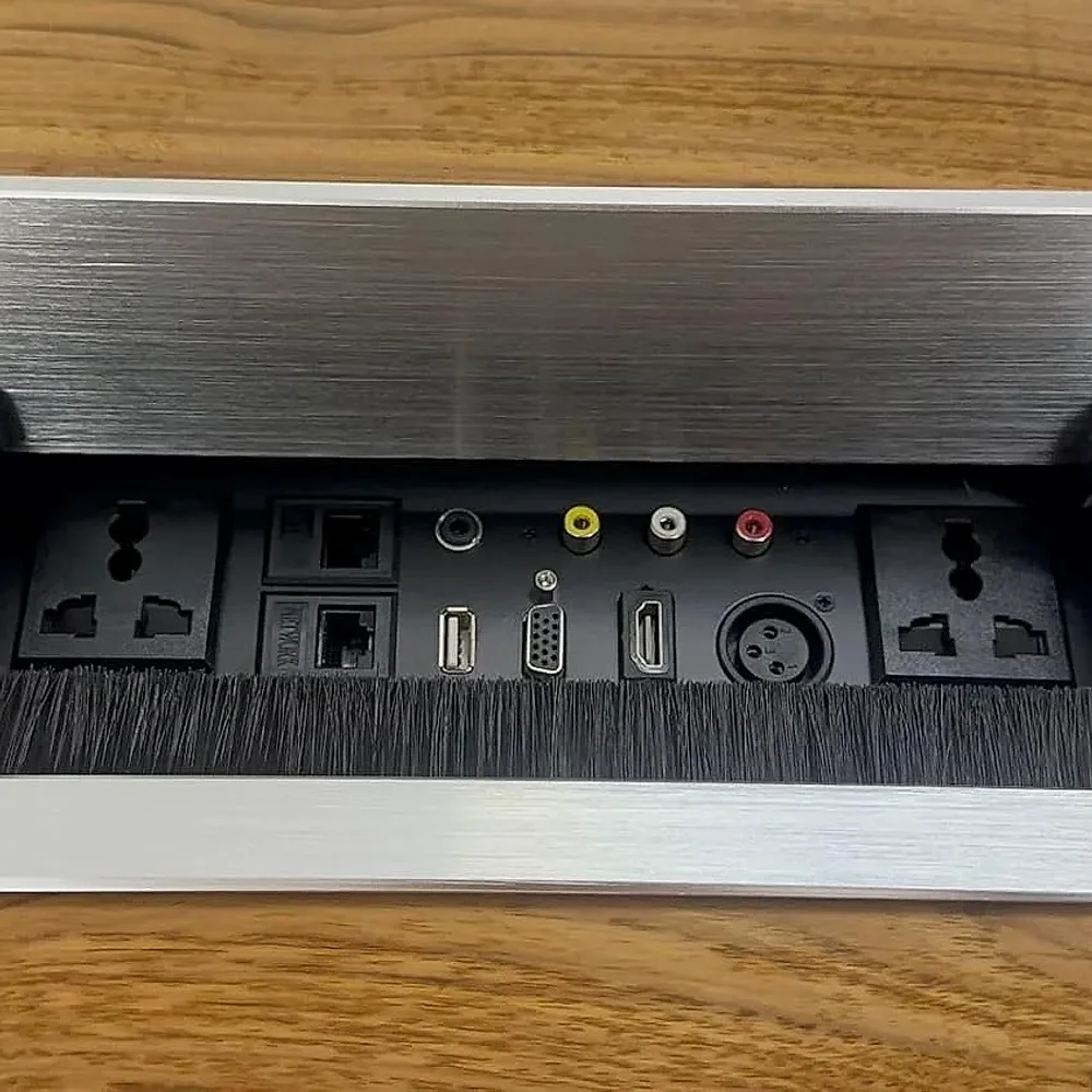 Audiovan 10 Module Manual Pop-up Floor Box with Universal Sockets - Electronics & Electrical by Audiovan Tech Mumbai
