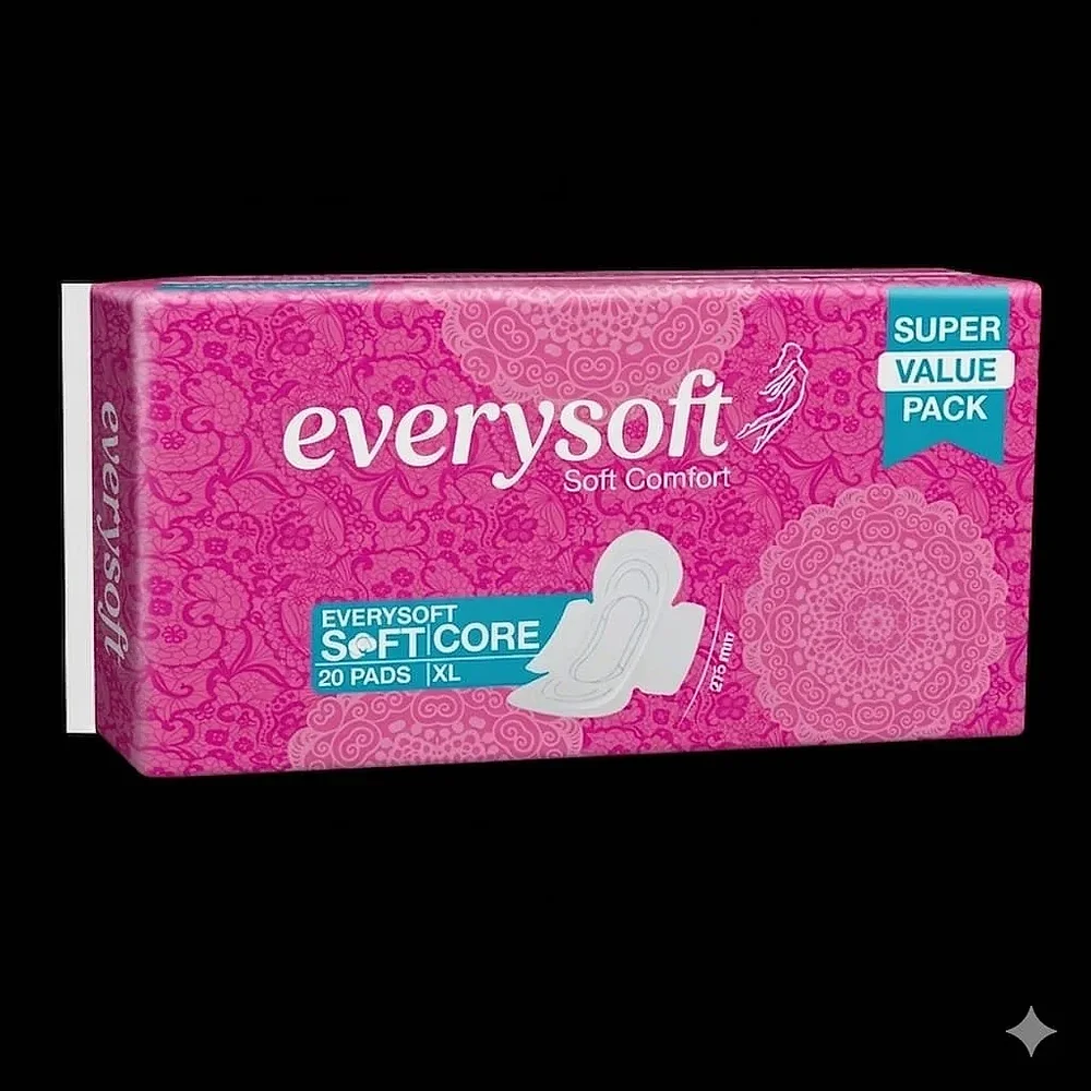 Everysoft Cotton Regular Size Pads XL - Beauty & Personal Care by Lavanshi Hygiene Care