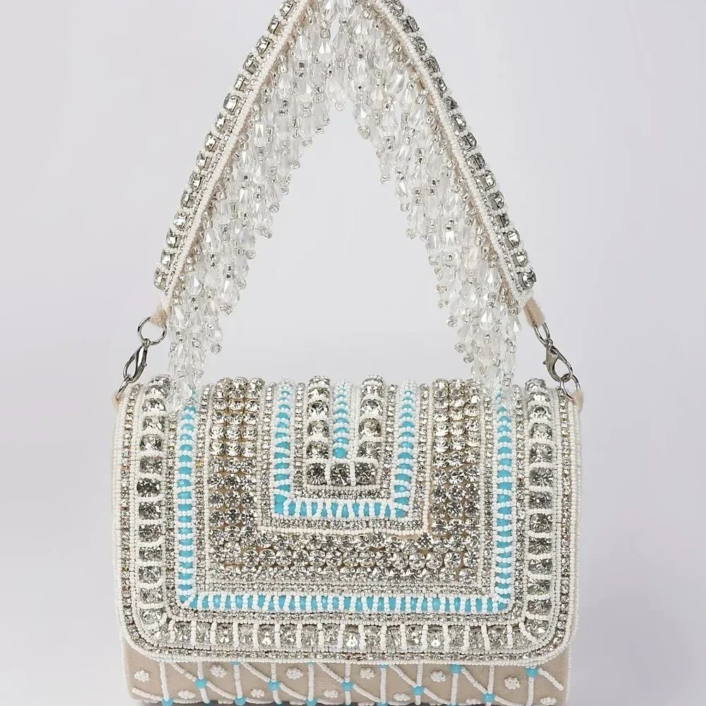Fabric Suede Beaded Clutch Bags - Footwear, Bags & Leather Goods by Sunehla Deal