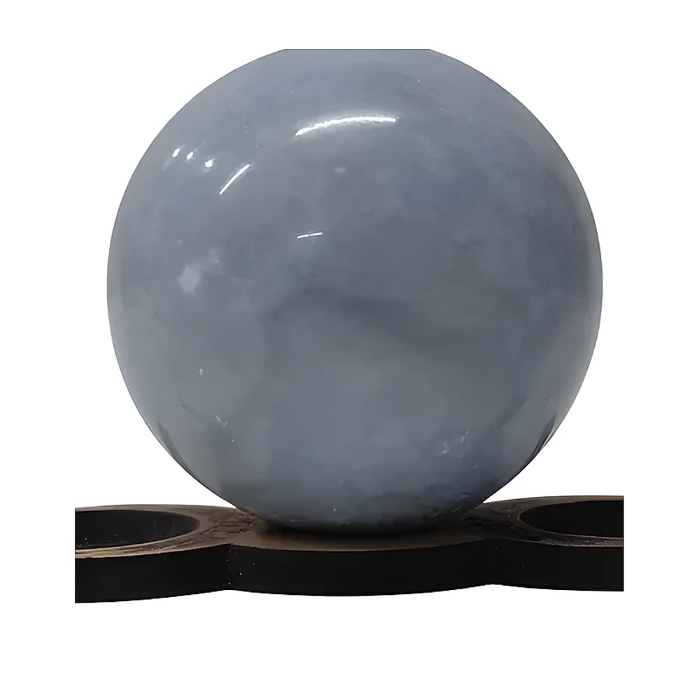 Natural Angelite Stone Sphere - Gems & Jewelry by Sarah Agate