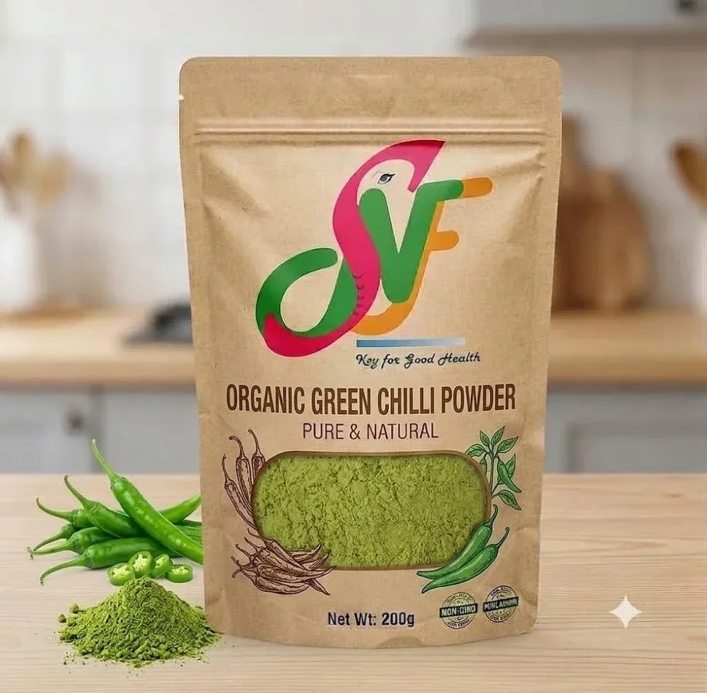 Organic Green Chilli Powder - Food & Agriculture by Sree Nutritive Food Products