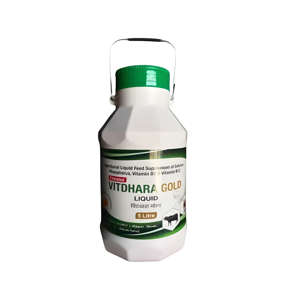VITDHARA GOLD Chelated Calcium Liquid Feed Supplement for Cow - Healthcare & Medical by Moonvet Lifesciences LLP
