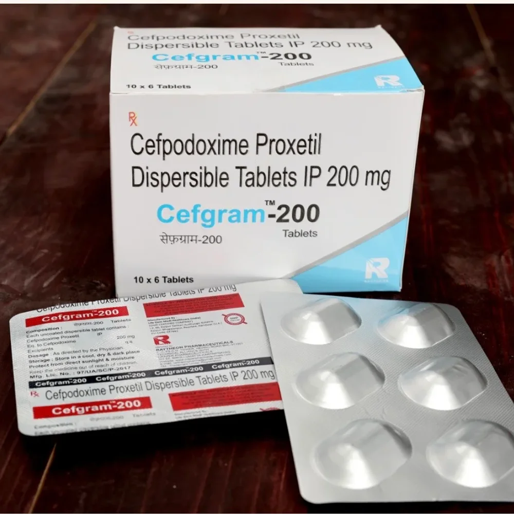 Cefpodoxime Proxetil 200 mg Dispersible Tablets - Healthcare & Medical by Raytheon Pharmaceuticals