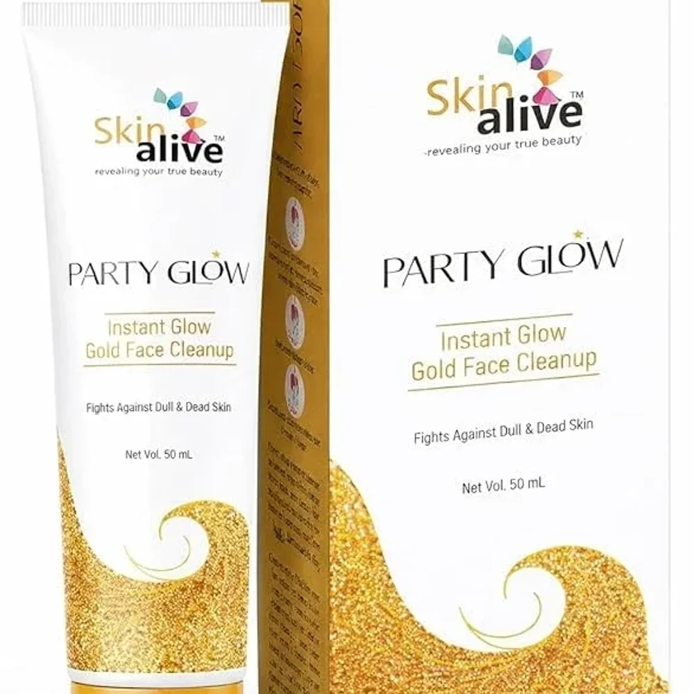 Skin Alive Instant Glow Gold Face Cleanup 50ml Tube - Beauty & Personal Care by DS Enterprises