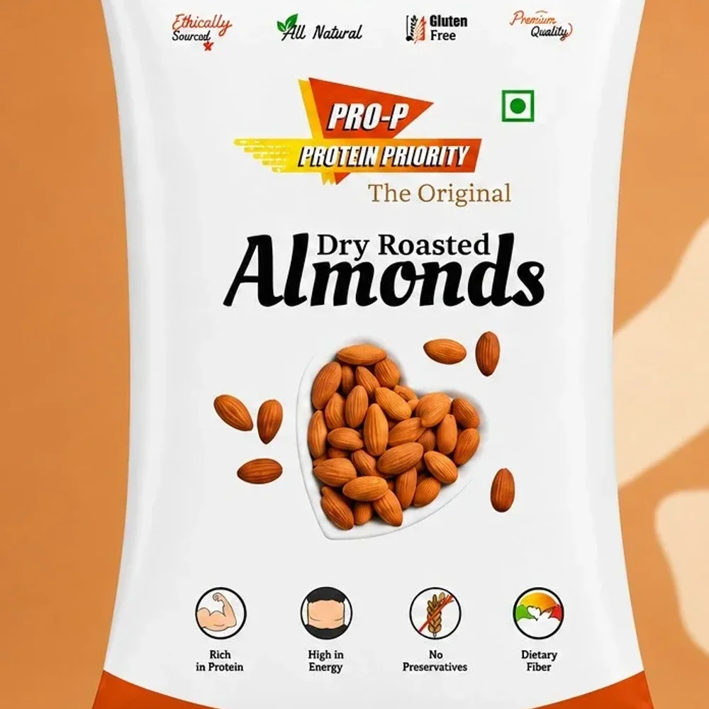Roasted Almonds W320 Grade 20g Pack - Food & Agriculture by Kricha Nutrition