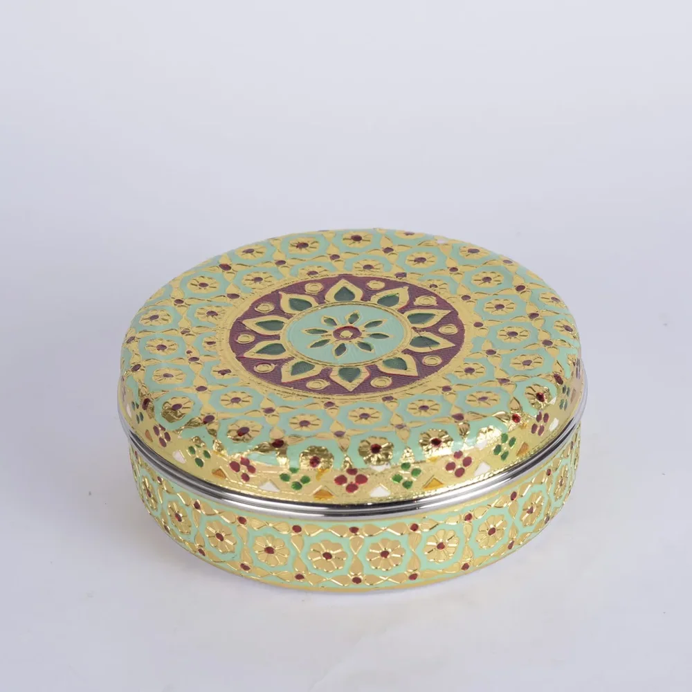 Minakari Decorative Box 7 Inch - Home & Kitchen by Deewin Dreamz