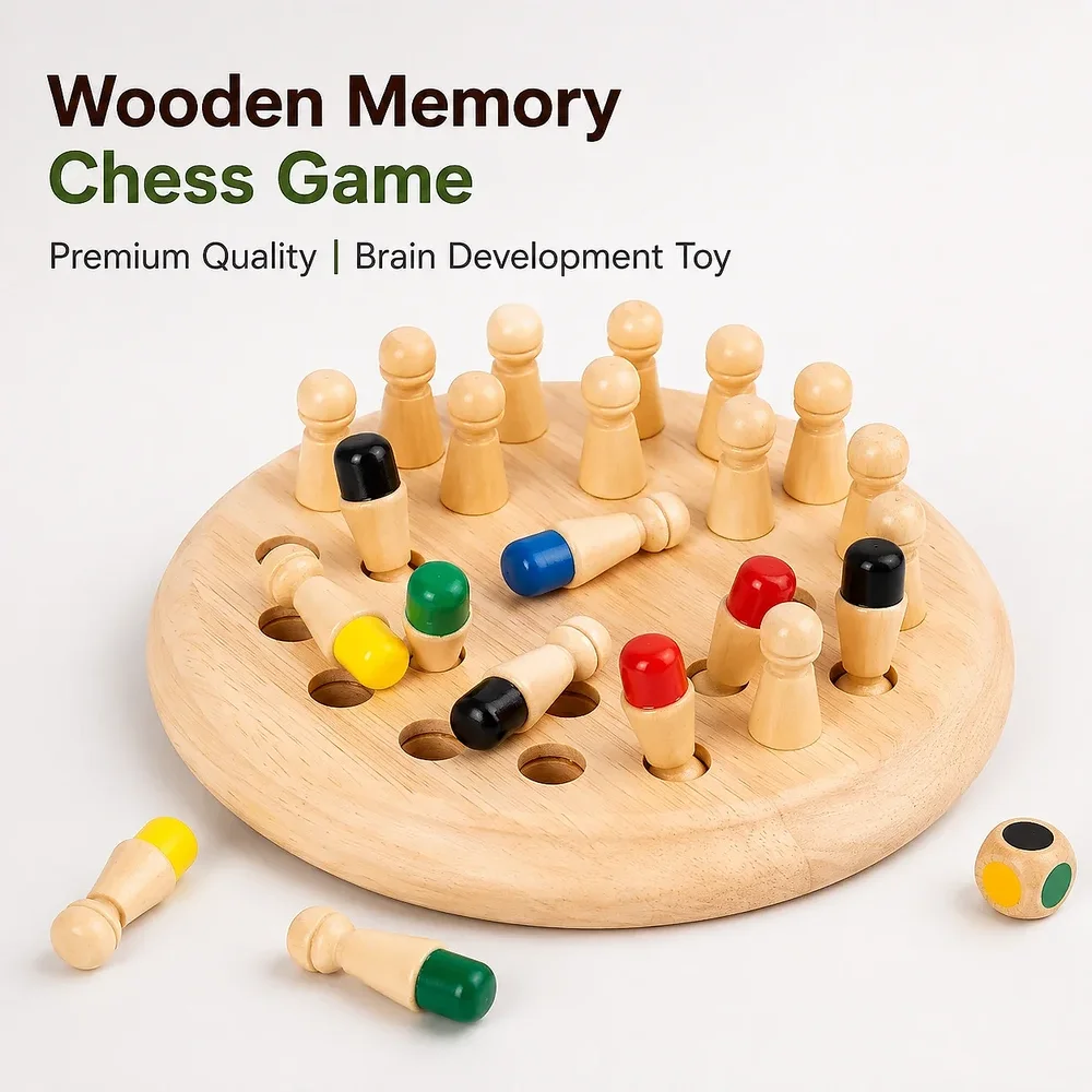 Wooden Educational Memory Game - Sports, Toys & Games by Vishva Guru Traders