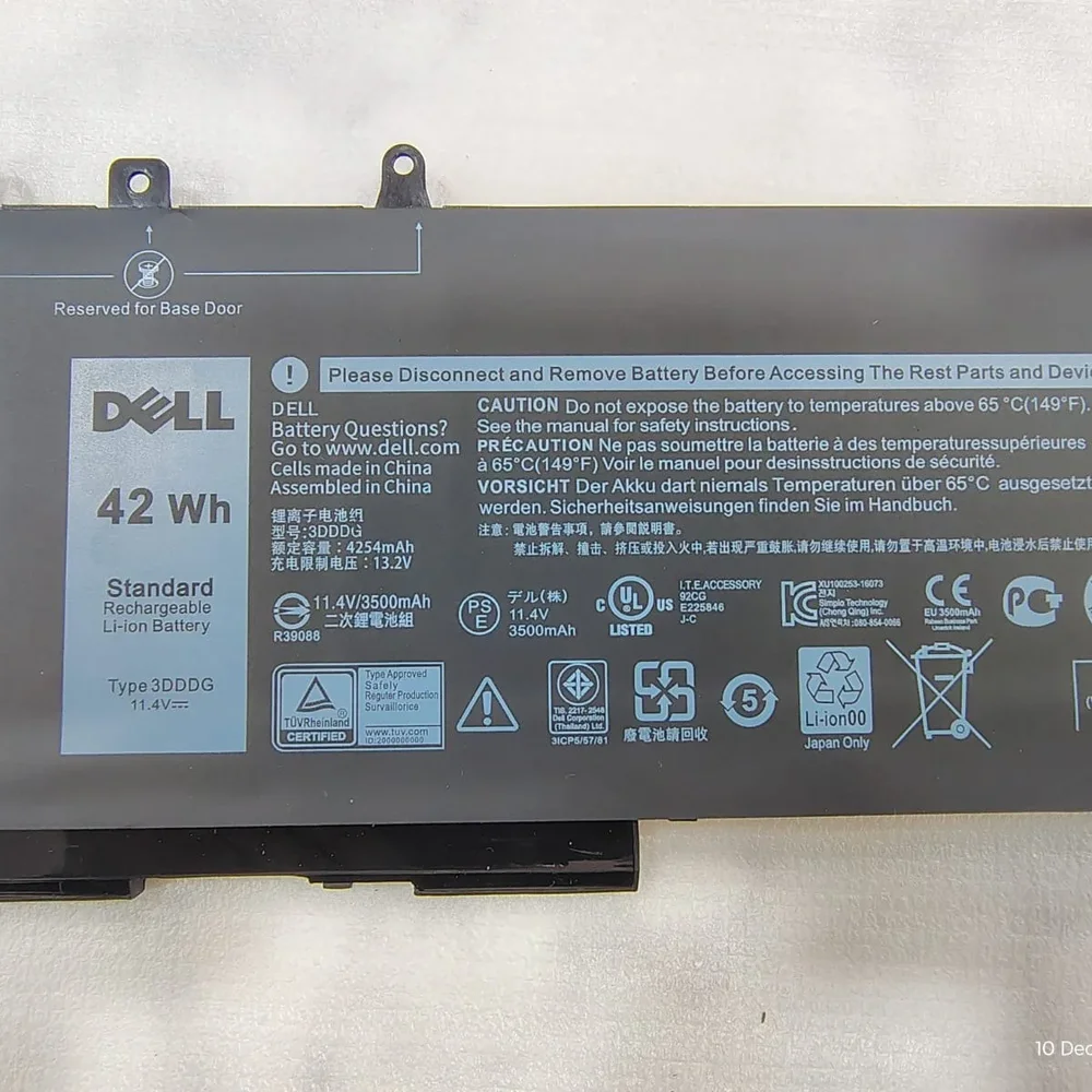 42 Wh Dell 3Dddg Laptop Battery - Electronics & Electrical by Kingfast Technologies
