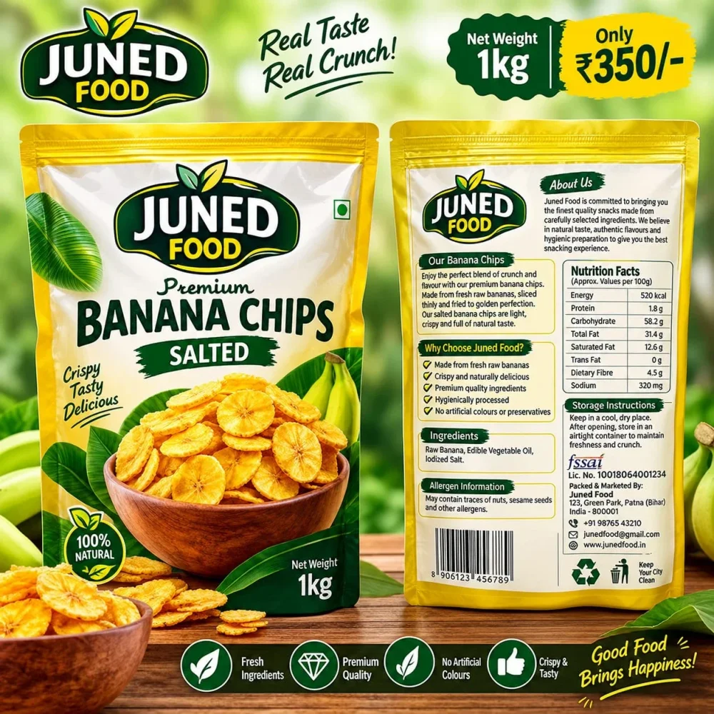 Juned Salted Banana Chips - Food & Agriculture by Md Junaid Raini