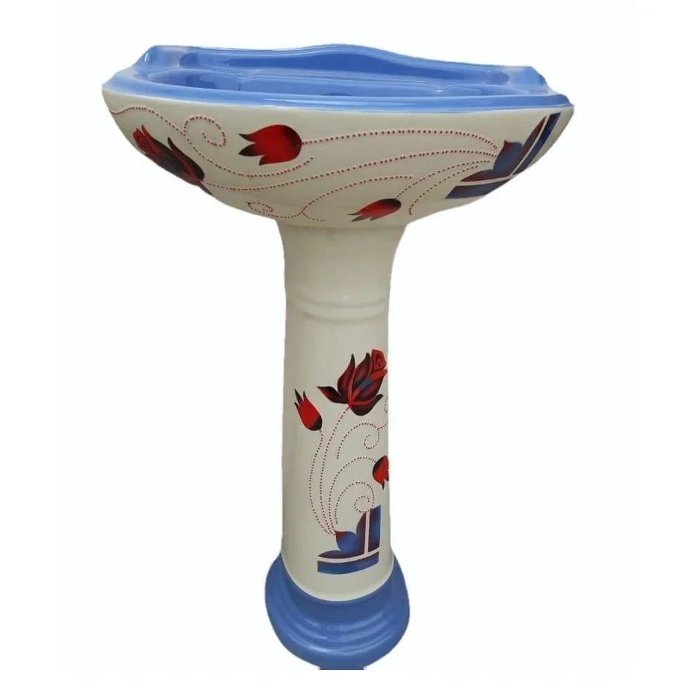 Printed Ceramic Pedestal Wash Basin - Construction & Building Materials by Akash Enterprises