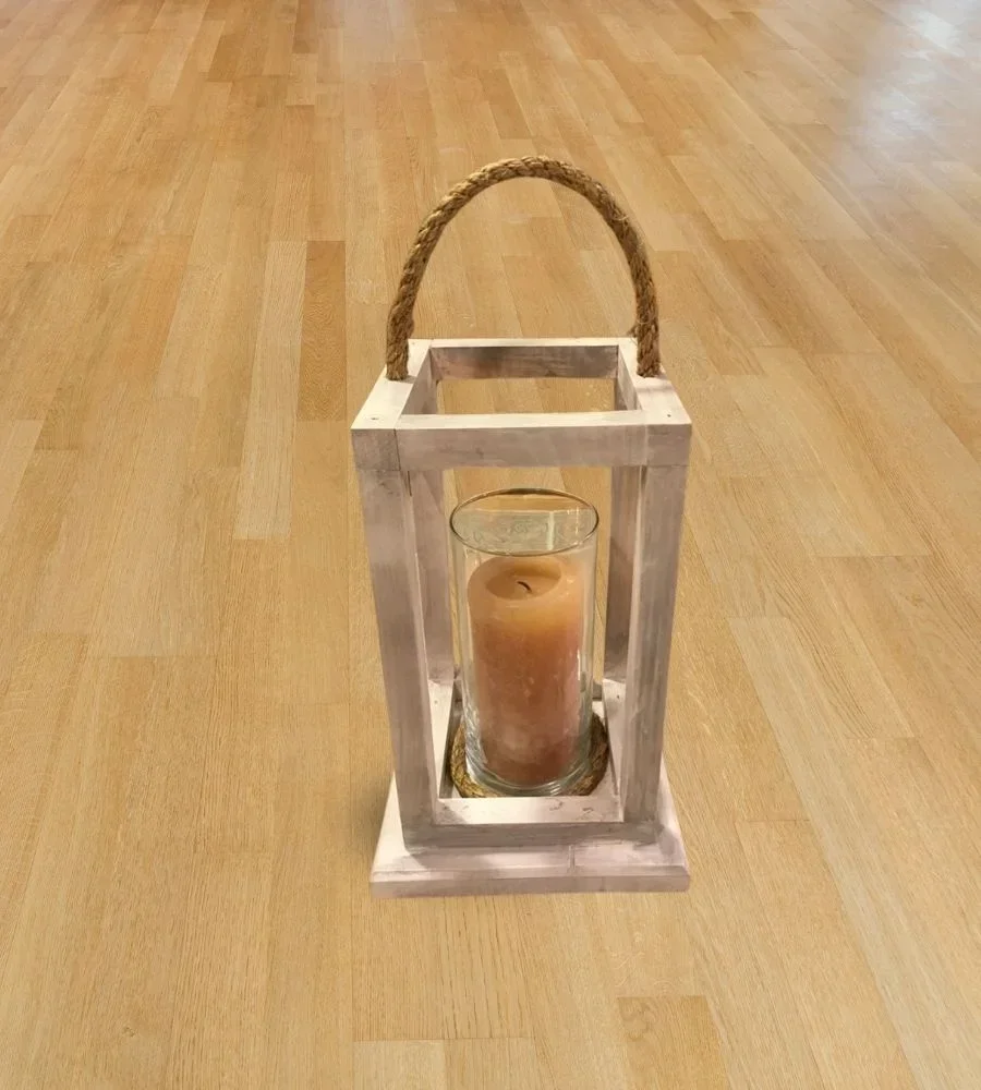 Rustic Farmhouse Wooden Lanterns with Glass and Metal Accents - Home & Kitchen by Razvi Exports
