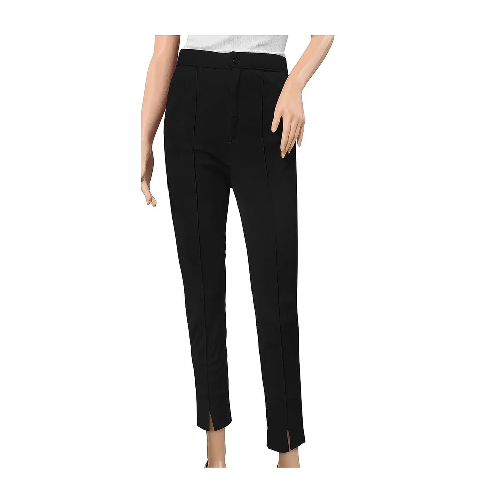 Black Solid Polyester Pant - Textiles & Apparel by Cara Exim