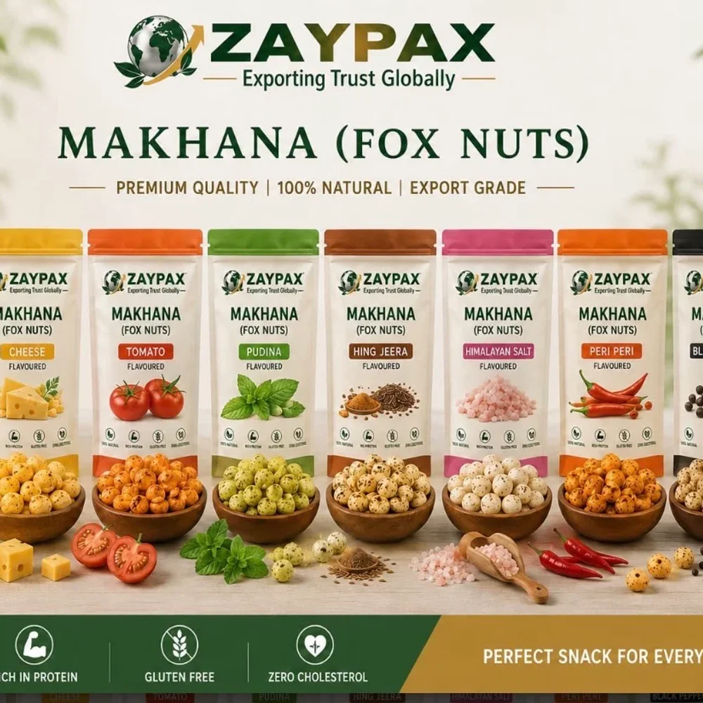 Premium Natural Makhana - Food & Agriculture by Zaypax Overseas Pvt. Ltd.
