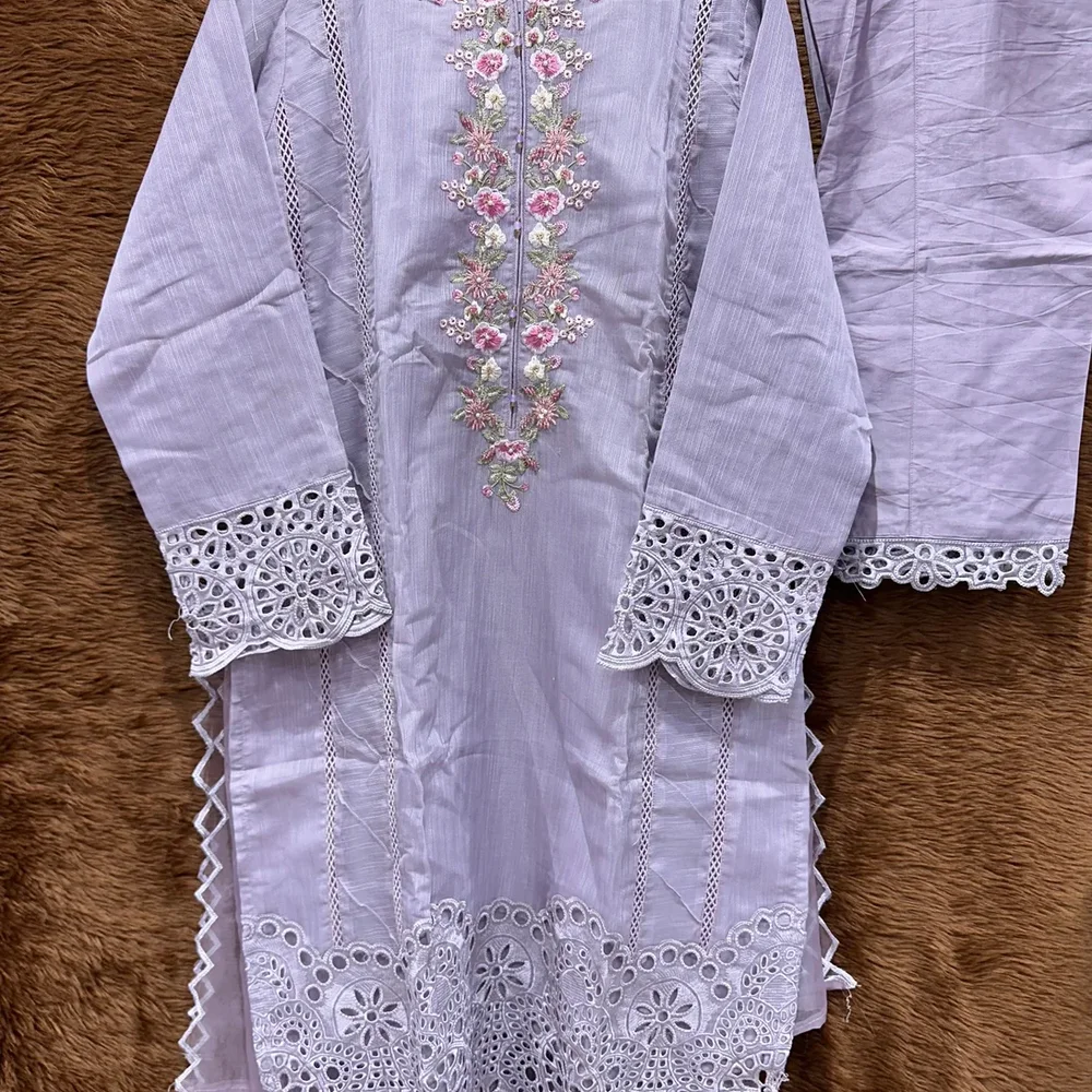 Embroidered Silk Kurta Set Material - Textiles & Apparel by Ayzel Pvt. Ltd.
