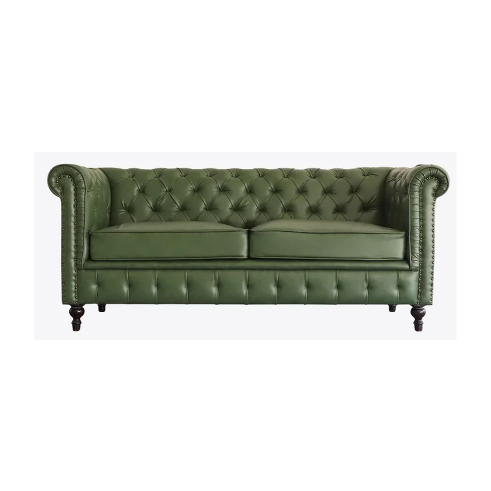 NIYAMI Chesterfield Rolled Arm Sofa - Furniture & Interiors by Wooden Owl Design Pvt. Ltd.