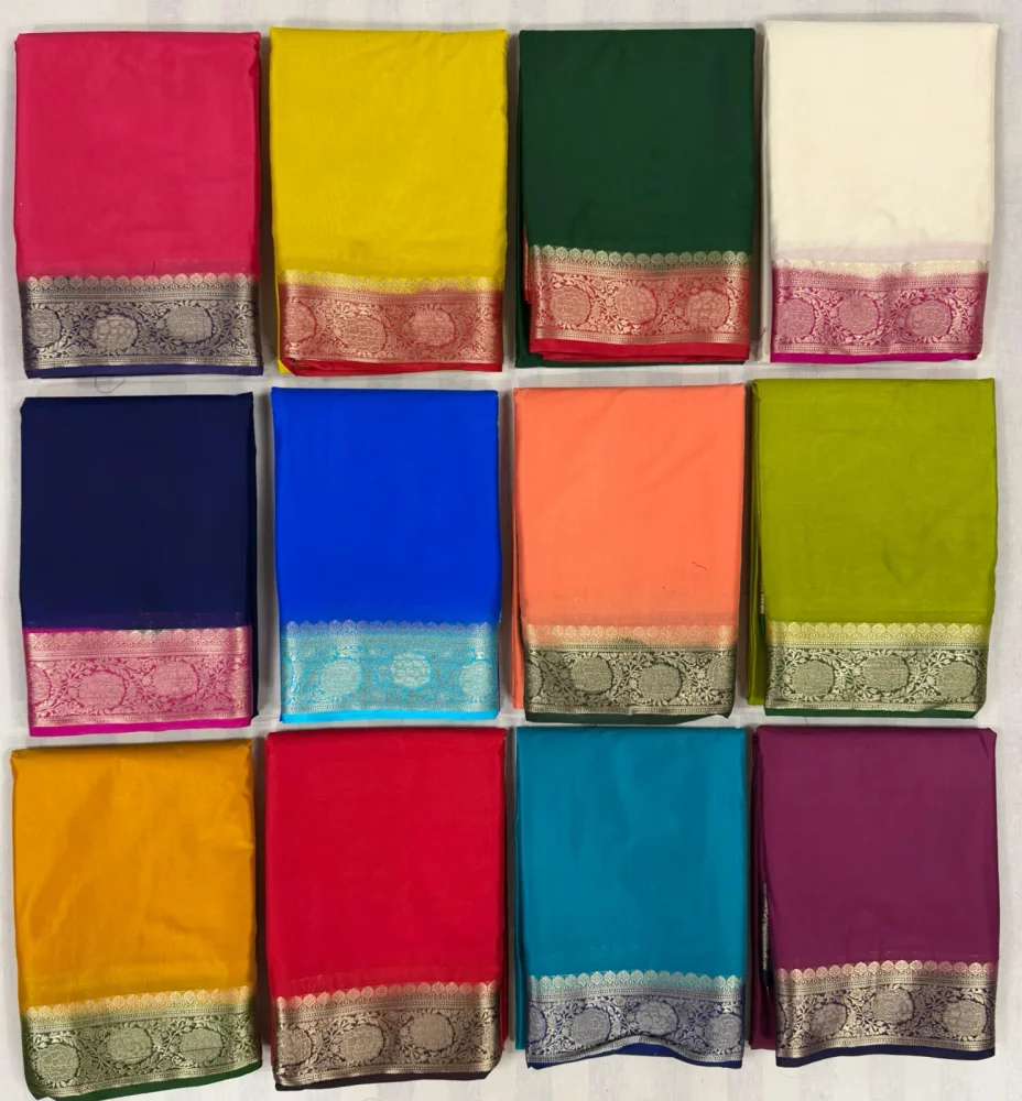 Mysore Silk Butti Saree Wholesale Combo Set - Textiles & Apparel by A R Srikantaiah & Sons