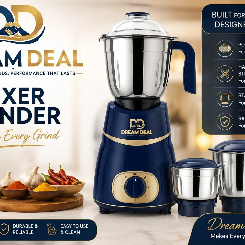 Dream Deal Mixer Grinder with Stainless Steel Blades - Machinery & Equipment by Dream Deal Group