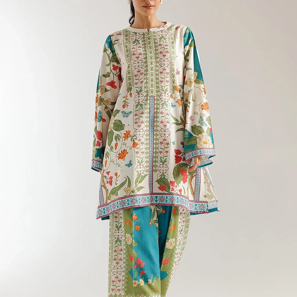 Digital Printed Muslin Kurta and Pants Set - Textiles & Apparel by Ayzel Pvt. Ltd.