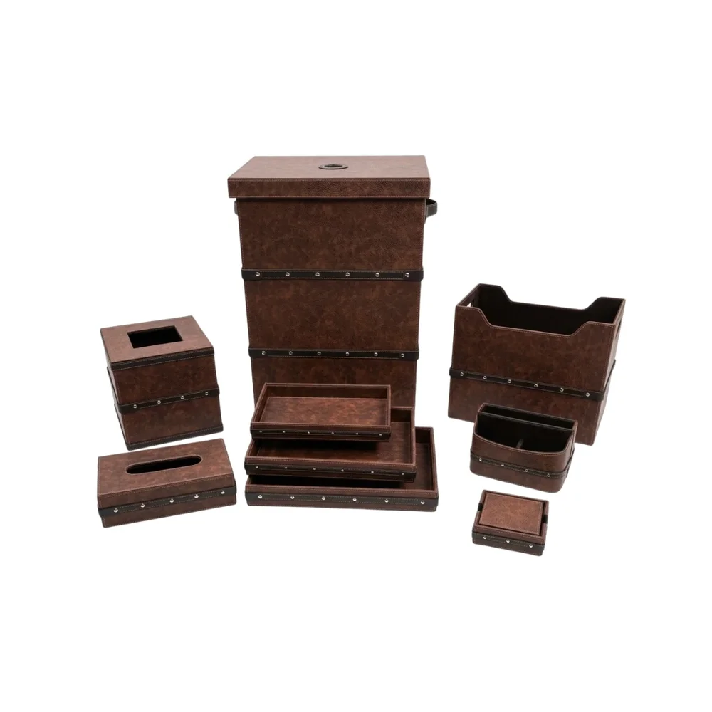 Belt Design Laundry Basket Set - Home & Kitchen by SB Leather & Home Furnishing LLP