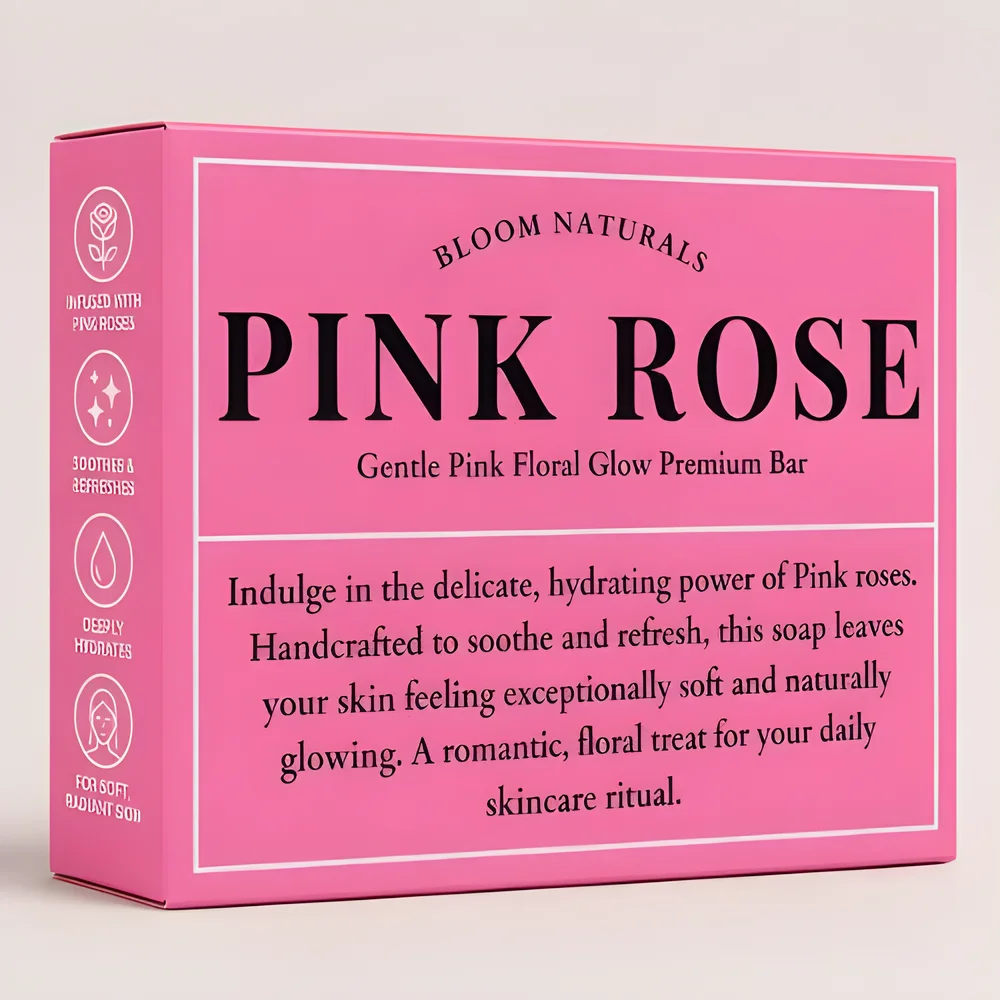 Pink Rose Moisturizing Bar Soap - Beauty & Personal Care by Bloom Naturals