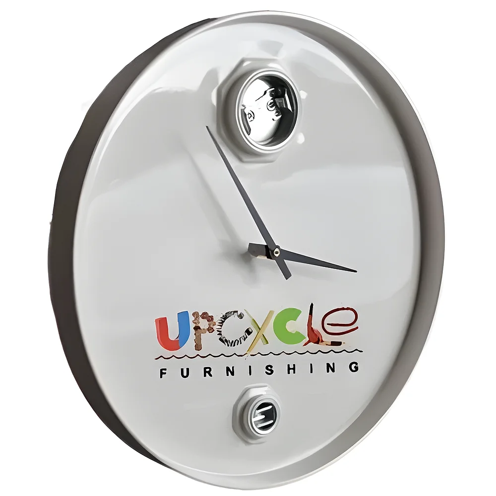 Wooden Barrel Wall Clock - Home & Kitchen by Upcycle Furnishing India