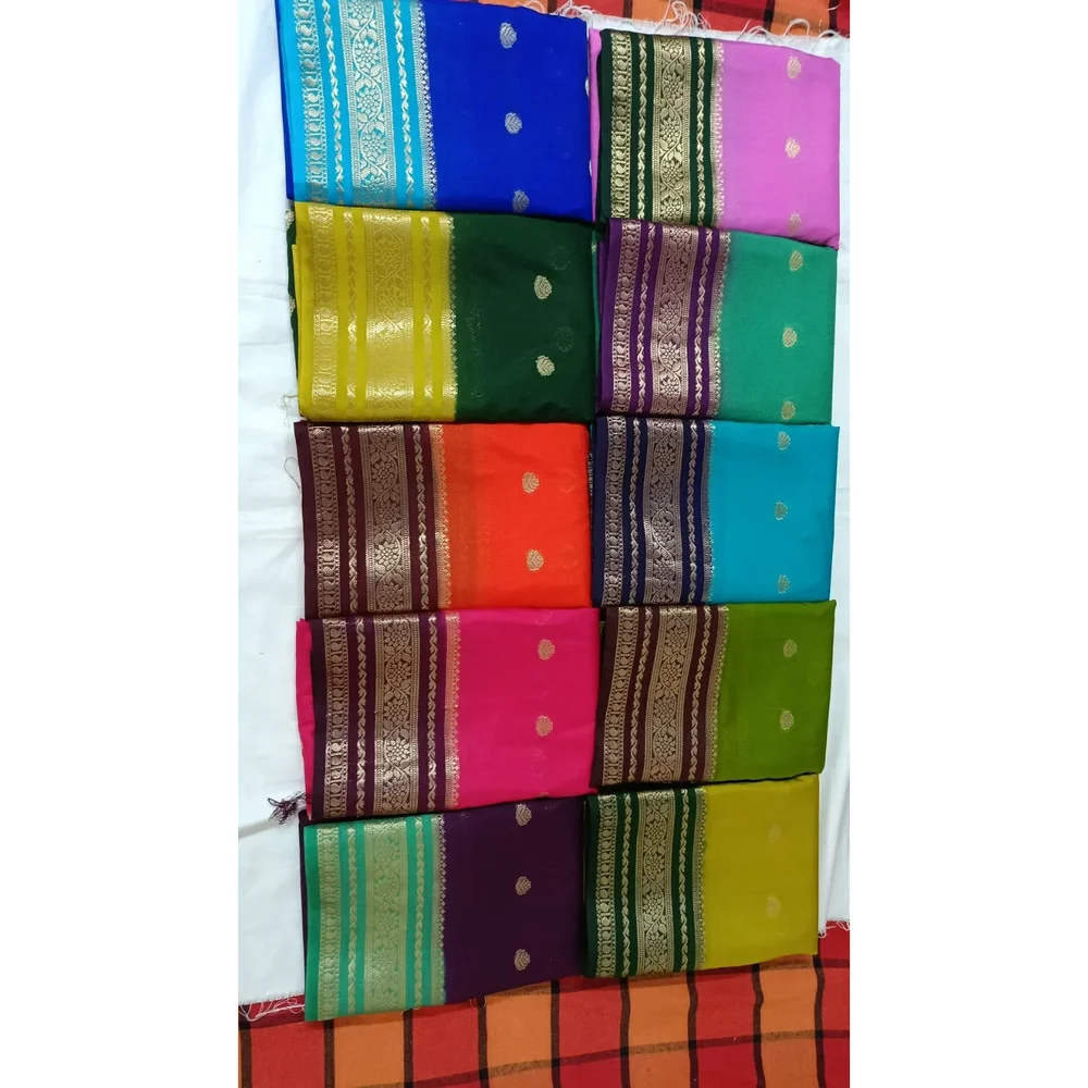 Premium Semi Crepe Saree Wholesale Combo Set - Textiles & Apparel by A R Srikantaiah & Sons