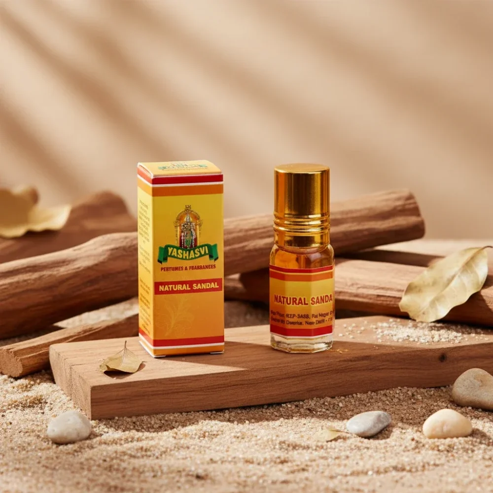 Yashasvi's Natural Sandal Handmade Fragrance Oil 3ML - Beauty & Personal Care by Yashasvi Perfumes and Fragrances