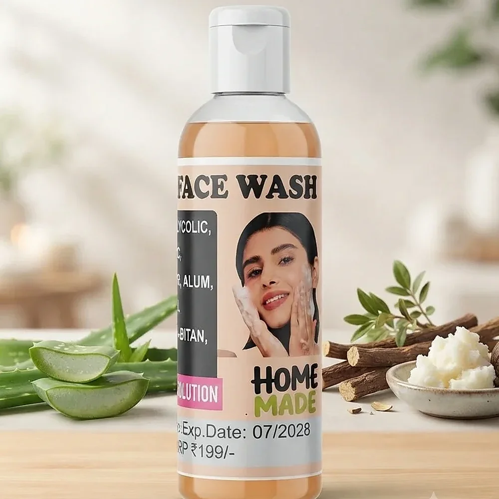 Organic Face Wash with Kojic and Glycolic Acid - Beauty & Personal Care by Mauli Plus Enterprises
