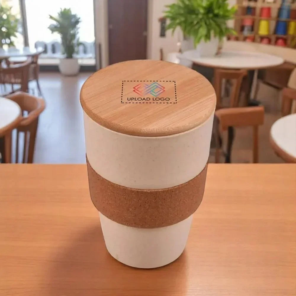 Wooden Coffee Mug with Flip-Top Lid - Home & Kitchen by Y K Trading