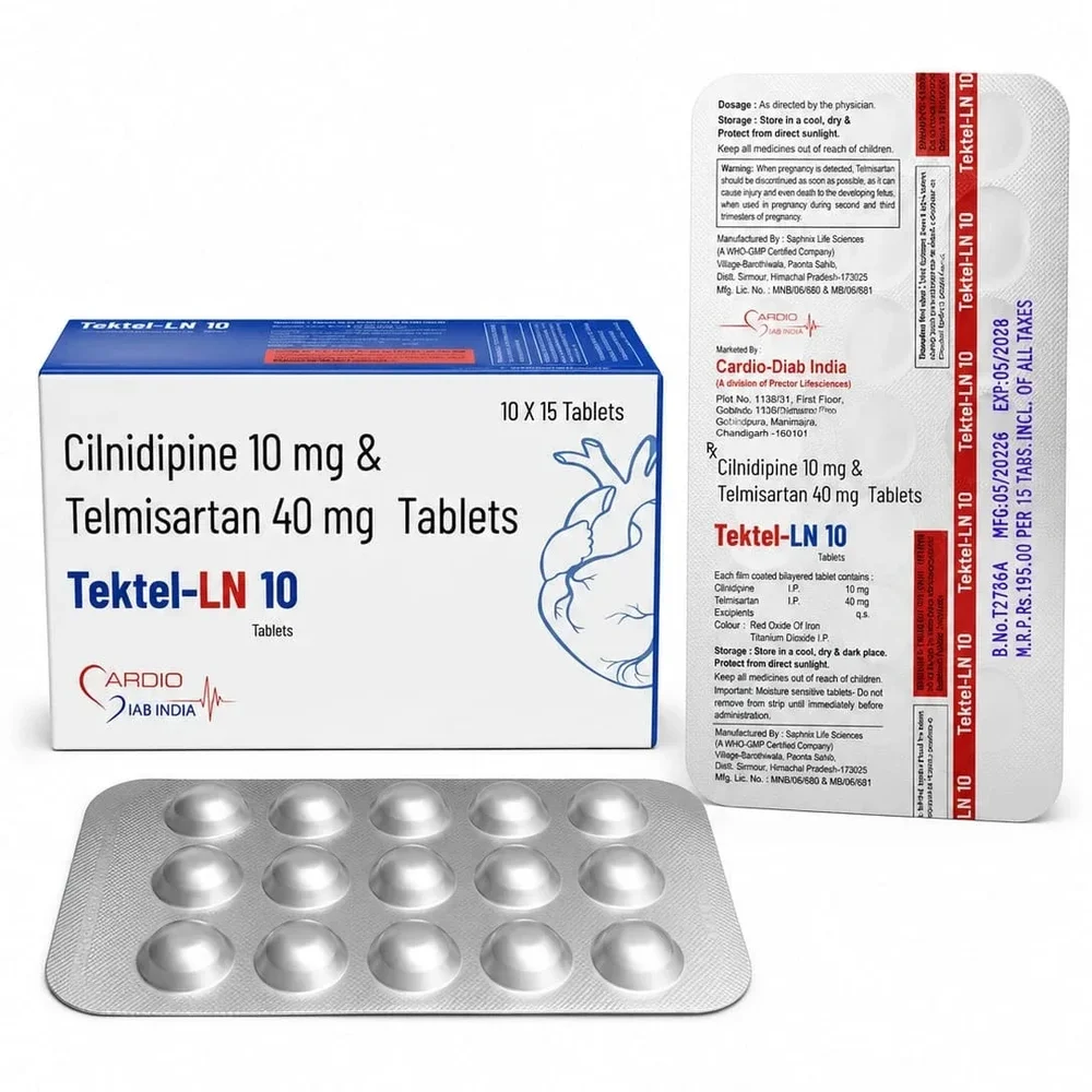 Telmisartan 40Mg Cilnidipine 10Mg Film-Coated Tablets - Healthcare & Medical by Prector Lifesciences